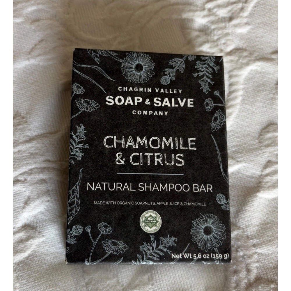Chagrin Valley Shampoo Bar Unisex 5.6oz Chamomile Citrus NEW Organic Hair‎ Care